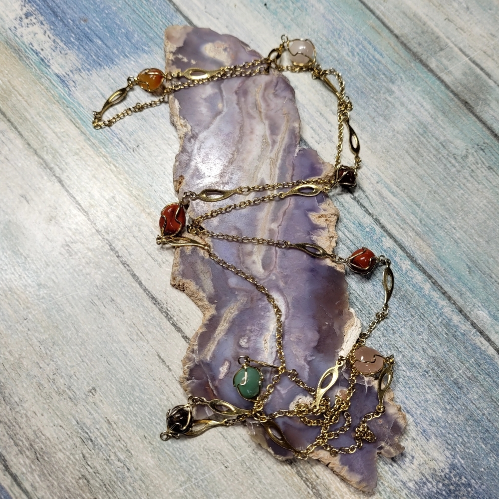 Elegant Multi-Color Gemstone Necklace